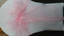 Pale pink organza
