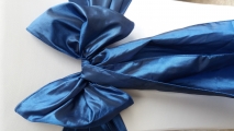 Navy tafetta